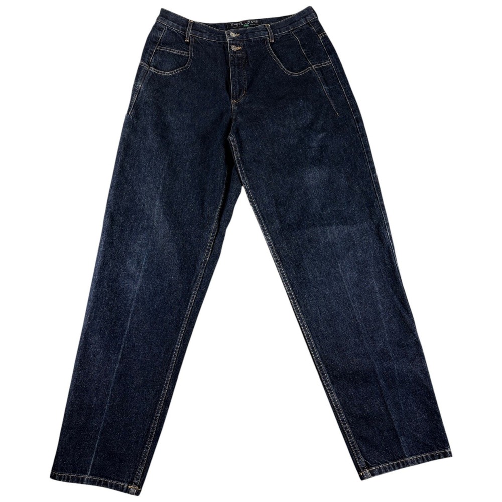 Vintage Guess Pascal 075 Jeans Men 34 Dark Wash Rugged Y2K Loose Fit Tapered Leg